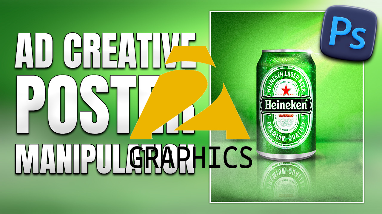 Beer advertisement poster manipulation in photoshop